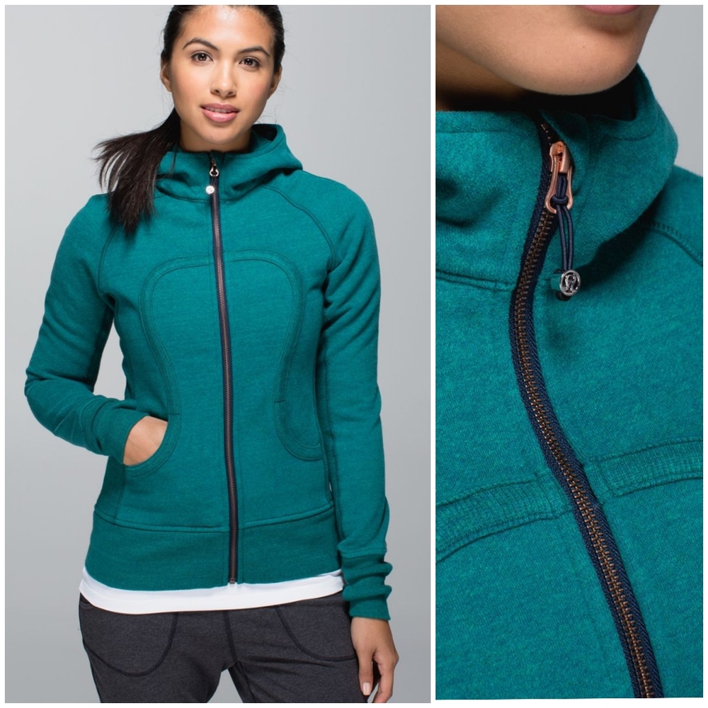 Rare Lululemon Heathered Green Teal Inkwell Hoodie